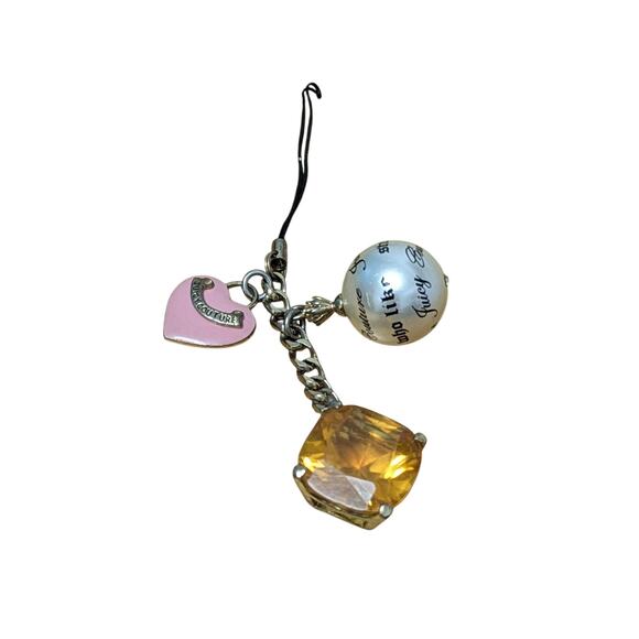 Y2K Juicy Couture Swarvoski Charm Key Phone Strap - Picture 1 of 6